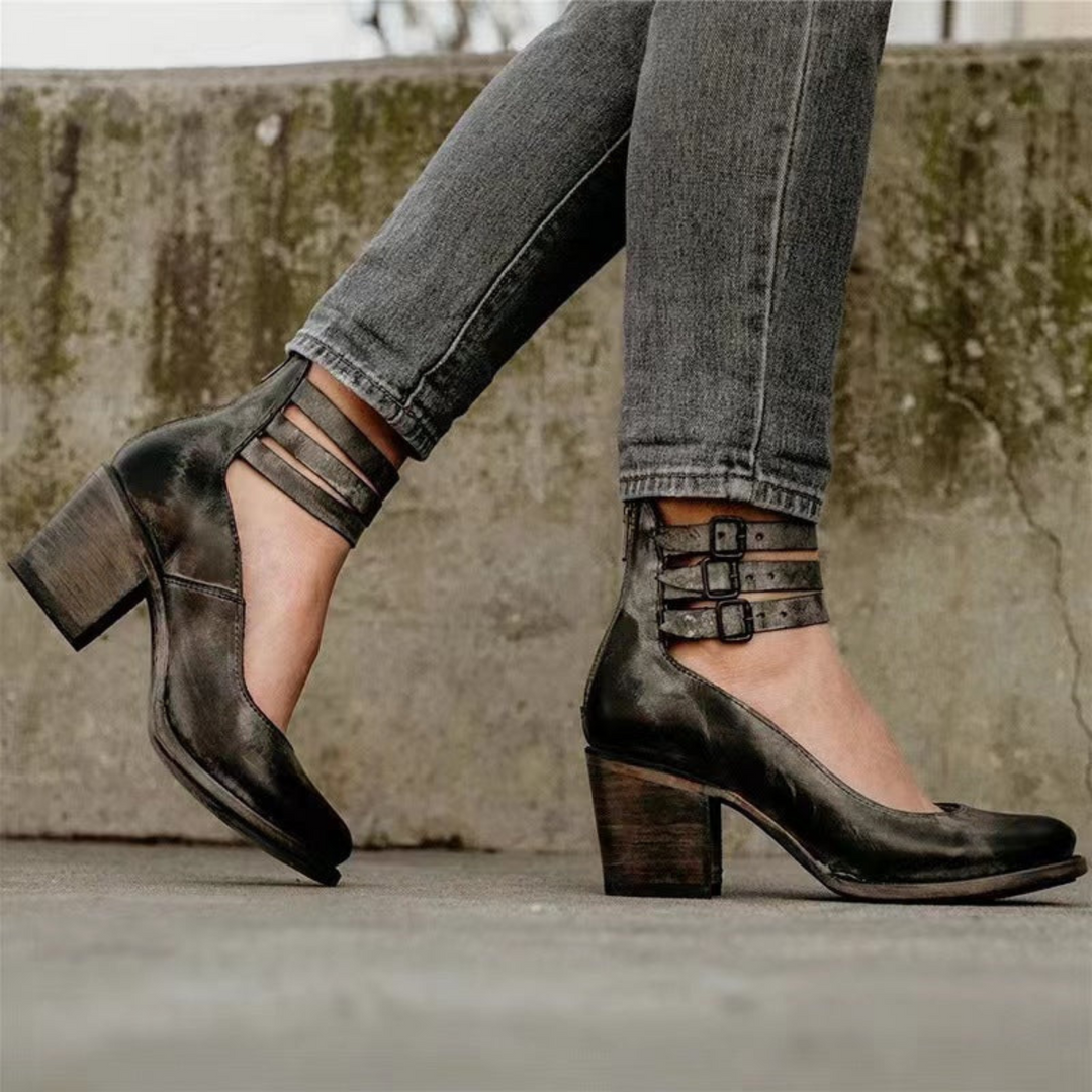 Damen Stiefeletten Blockabsatz