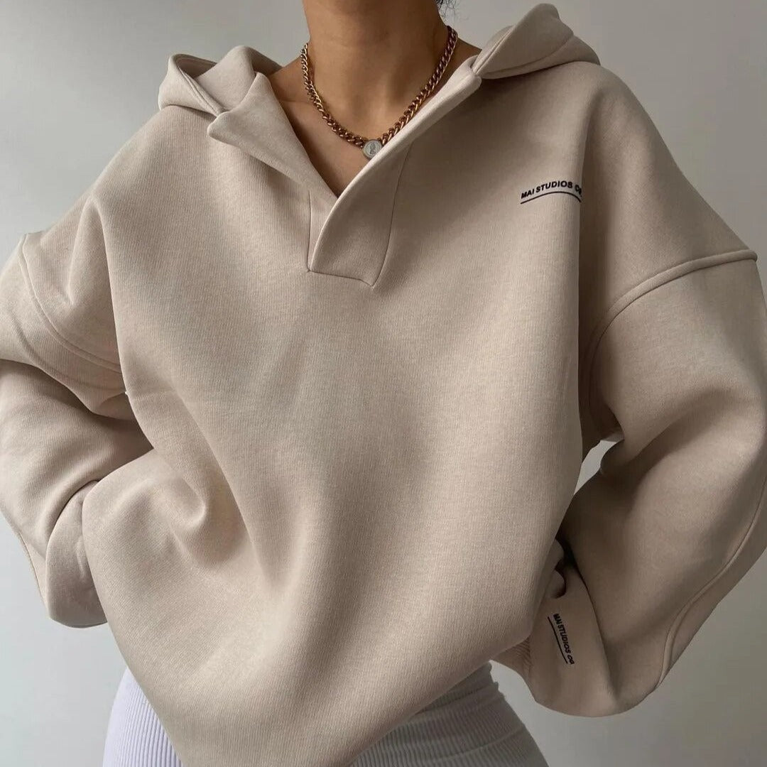 Sibylla | Damen Lässig Kapuzenpulli