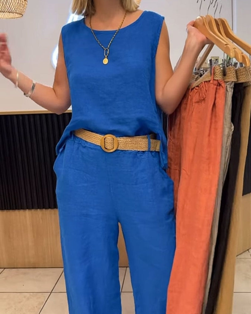 Sienna | Leichtes, Ärmelloses Damen Set mit Weitem Bein – Bohemian Stil für Sommer 6