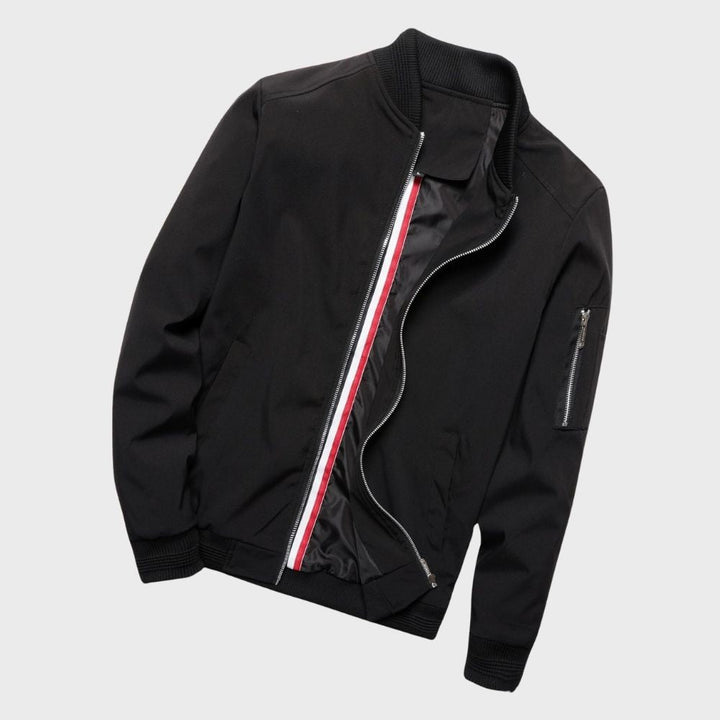 Bomberjacke Herren | Kurz mit Reißverschluss und Armtasche