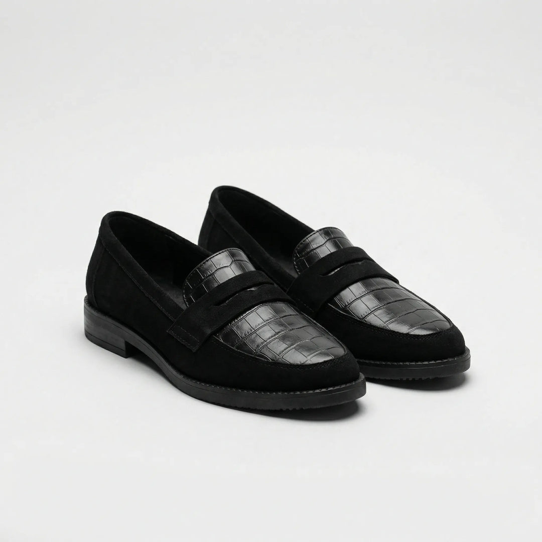 Slip On Damenschuh Elegant | Kroko-Optik & Zeitloser Chic