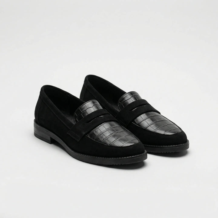 Slip On Damenschuh Elegant | Kroko-Optik & Zeitloser Chic