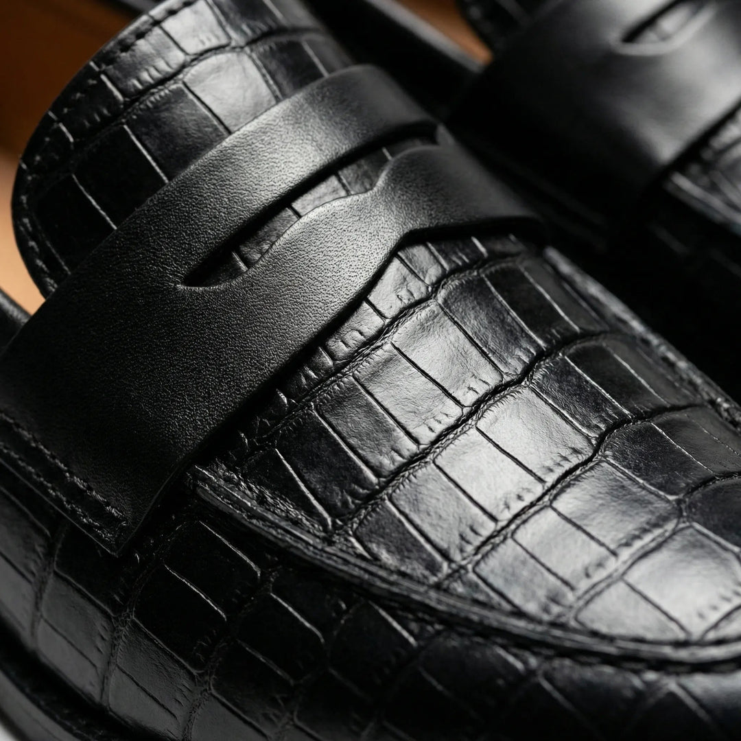 Slip On Damenschuh Elegant | Kroko-Optik & Zeitloser Chic