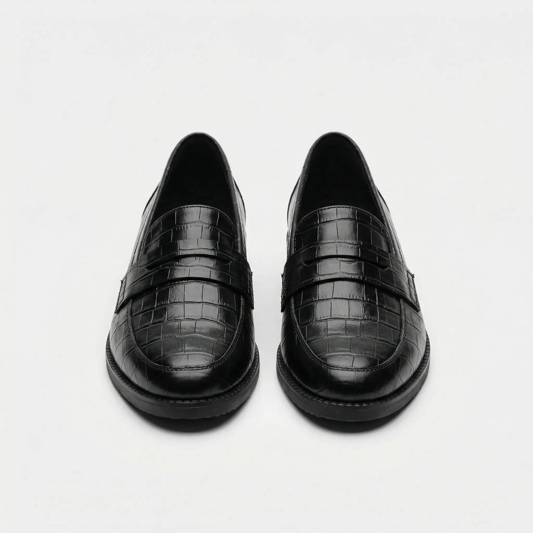 Slip On Damenschuh Elegant | Kroko-Optik & Zeitloser Chic