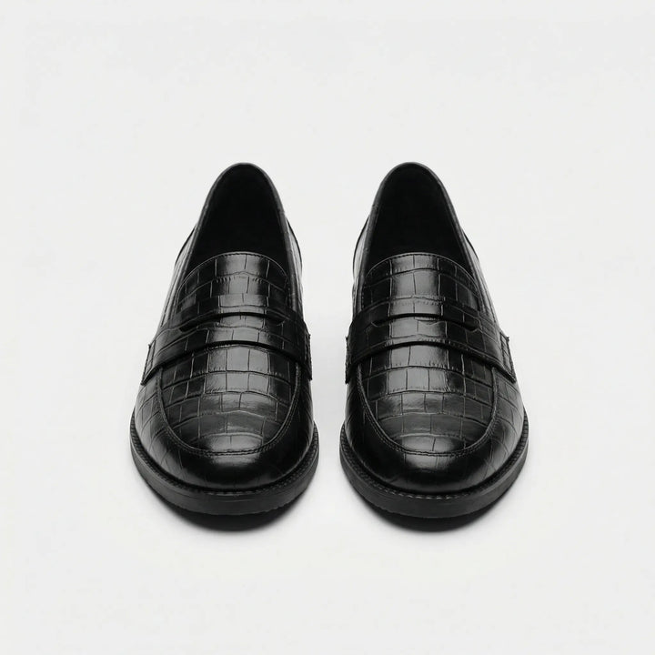 Slip On Damenschuh Elegant | Kroko-Optik & Zeitloser Chic