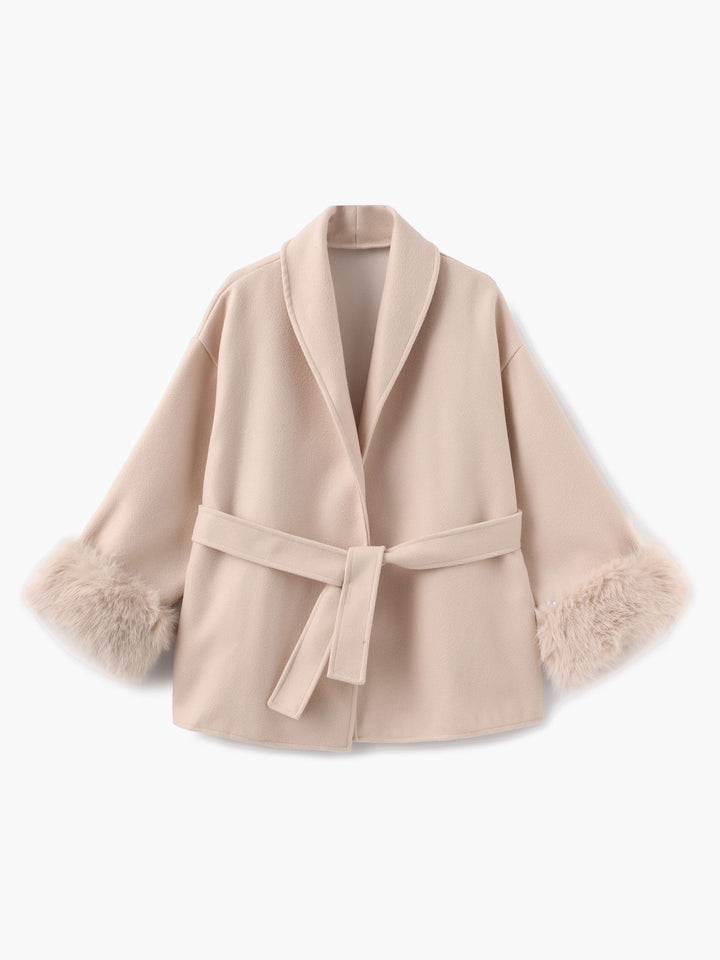 Valeria – Kurze, elegante Damenjacke mit Bindegürtel