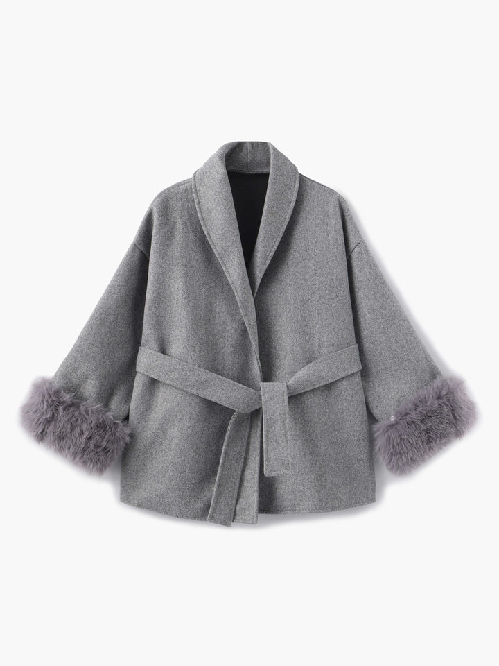 Valeria – Kurze, elegante Damenjacke mit Bindegürtel