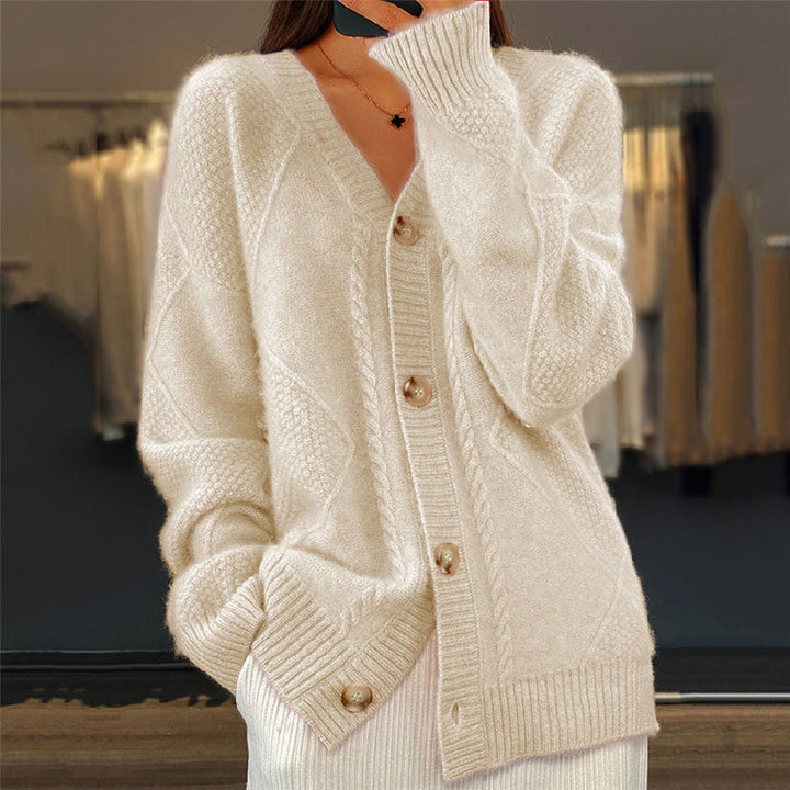 Strickjacke Mit Knöpfen | Locker Geschnitten und Weich Geformt