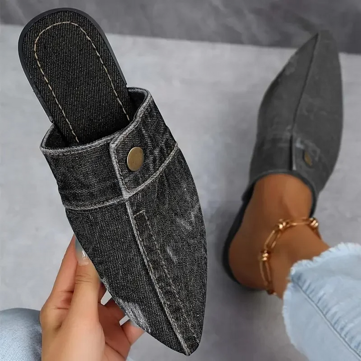 Sofia | Elegante, Strukturierte Damen Sandalen aus Denim – Perfekte Sommerschuhe für Stilbewusste 1