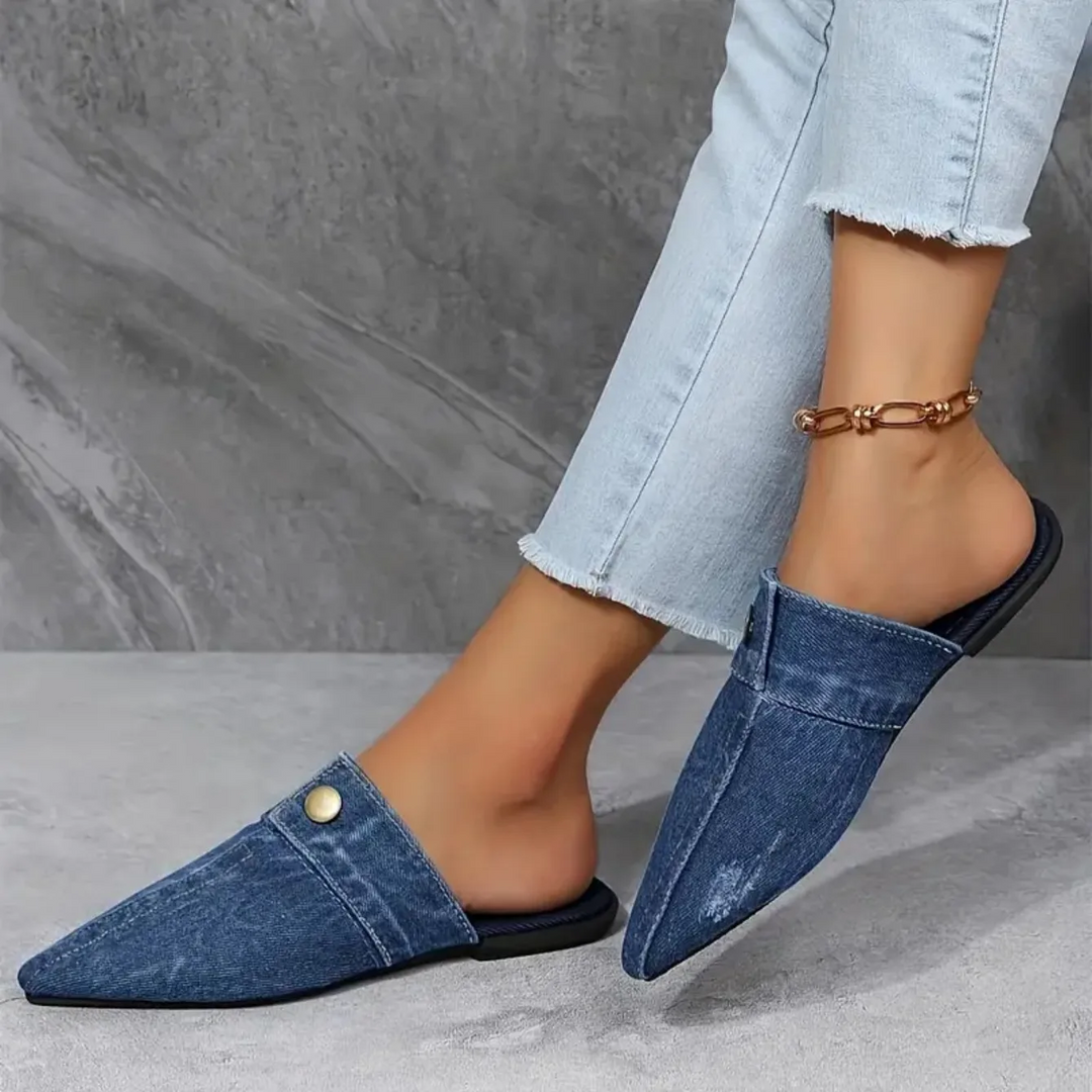 Sofia | Elegante, Strukturierte Damen Sandalen aus Denim – Perfekte Sommerschuhe für Stilbewusste 5