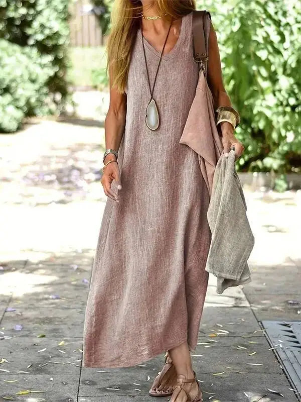 Soleil | Elegantes und luftiges Maxikleid aus Leinen 7