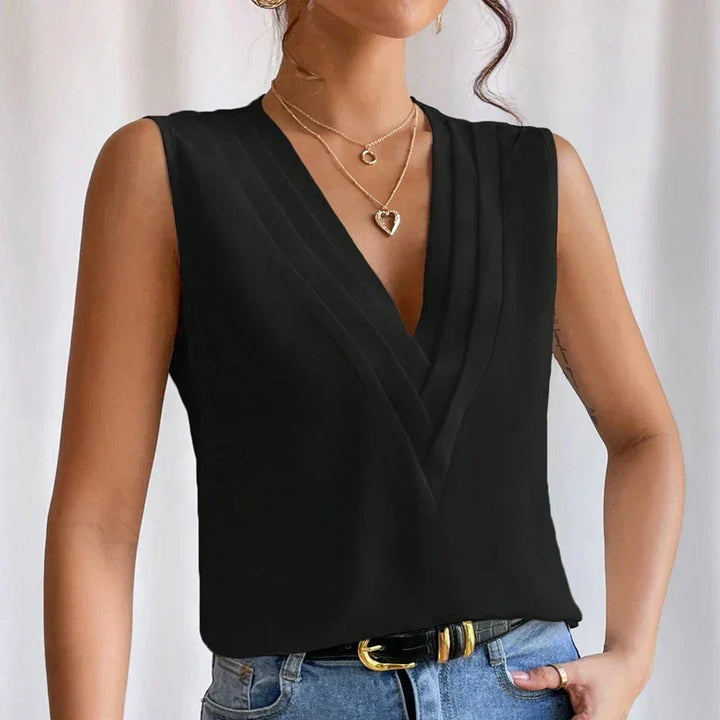 Valentina – Elegante Ärmellose Bluse