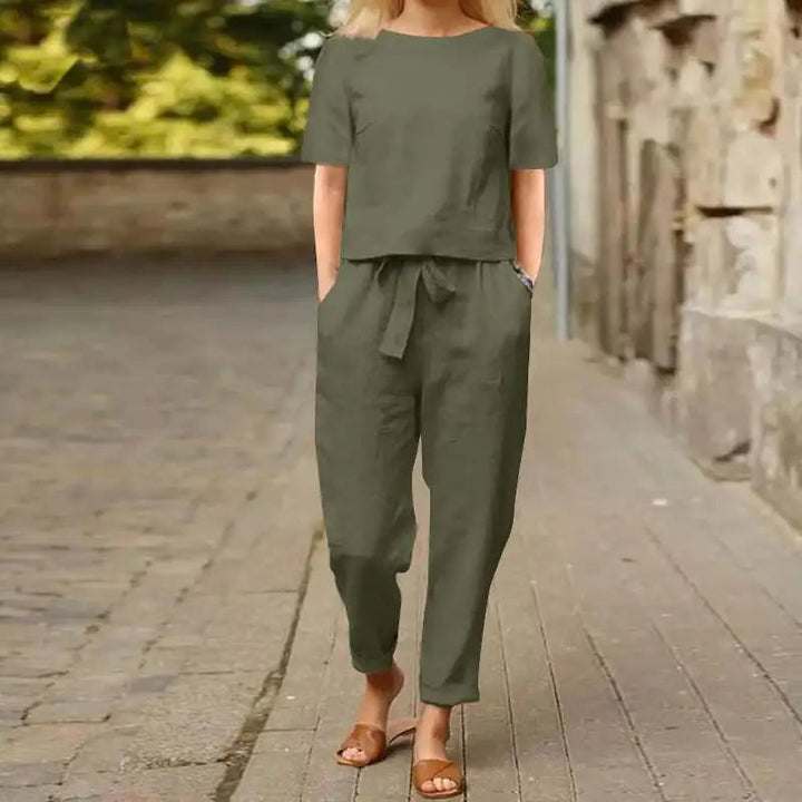 Sommer-Frühling Set: Luftiges & Stilvolles Outfit in Vielseitigen Farben – Ideal für warme Tage