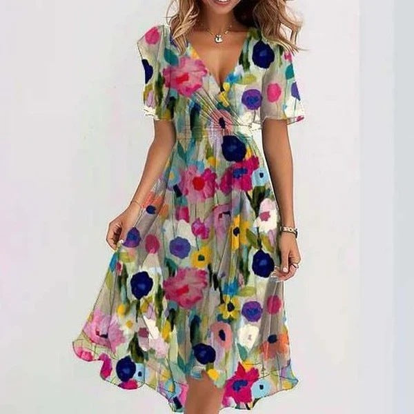 Sommerkleid Damen | Wickeloptik & Taillenbetonung