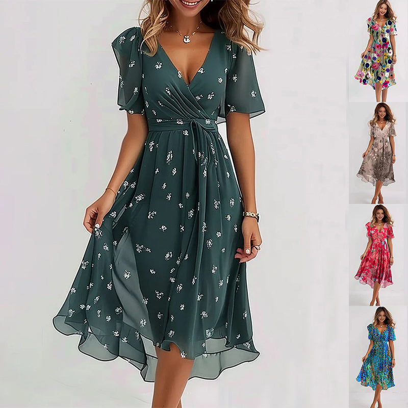 Sommerkleid Damen | Wickeloptik & Taillenbetonung
