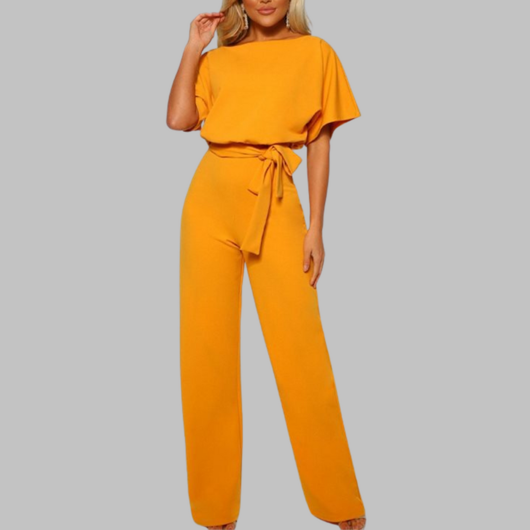 Sonnig | Eleganter Damen Jumpsuit – Weit Beinig, Taillengürtel &amp; Festlich für Hochzeiten 0