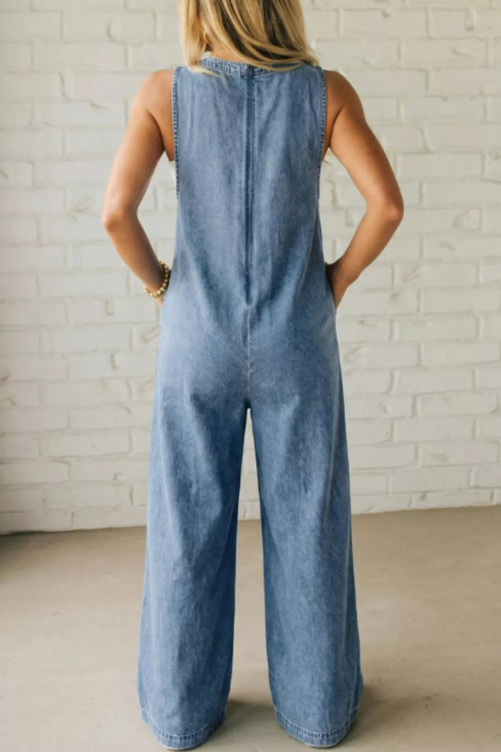 Sophie | Eleganter Denim-Jumpsuit mit weitem Bein