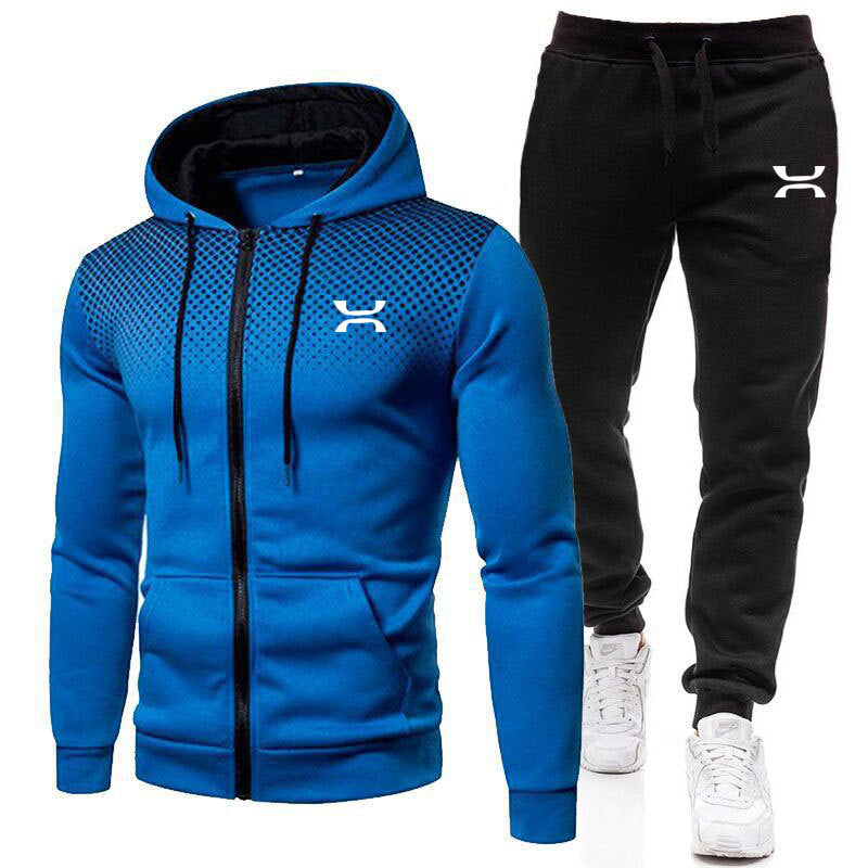 Sportanzug Herren | Hoodie mit Reißverschluss | Komplettes 2-Teile Set