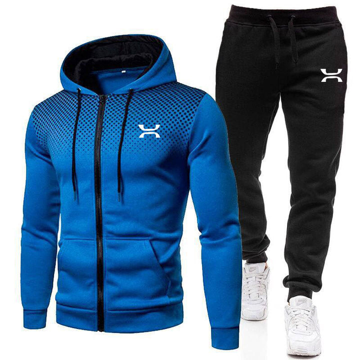 Sportanzug Herren | Hoodie mit Reißverschluss | Komplettes 2-Teile Set