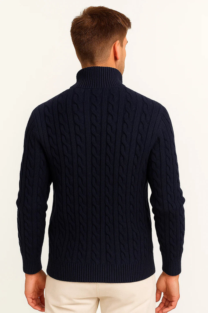 Steef | Eleganter Pullover mit Viertelreißverschluss