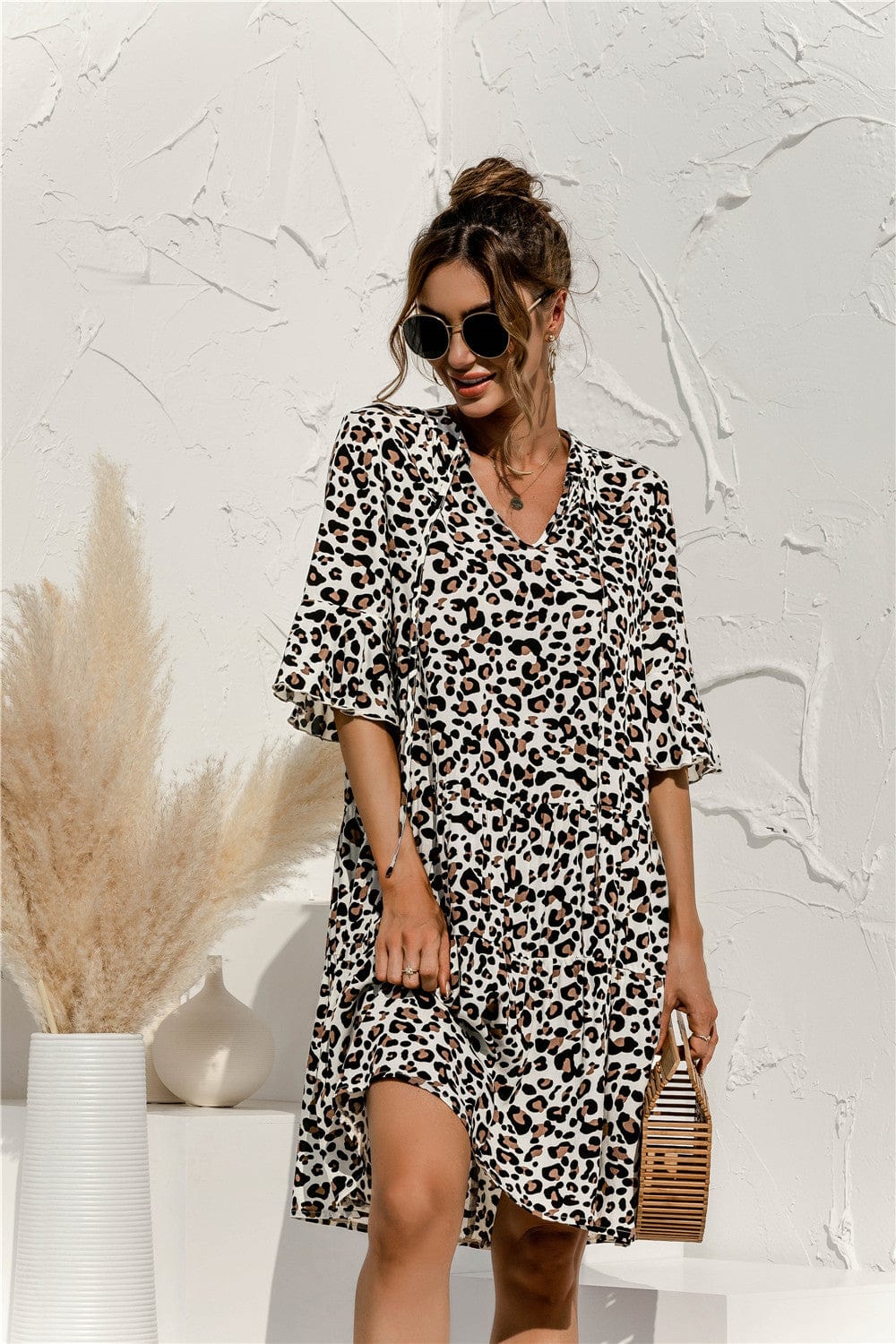 Stilvolles Print-Damen-Kleid