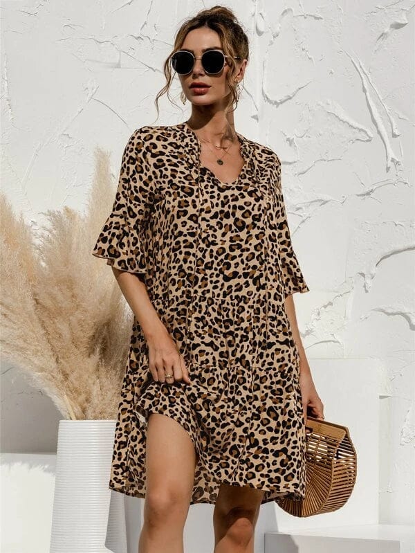 Stilvolles Print-Damen-Kleid