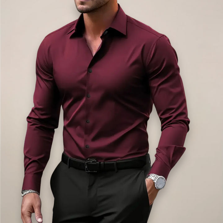 Stilvolles Hemd Herren schmale Passform langarm