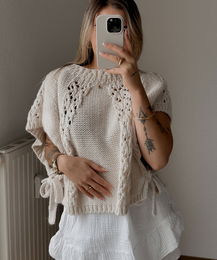 Strick Oberteil Leticia Creme Ladypolitan ♡