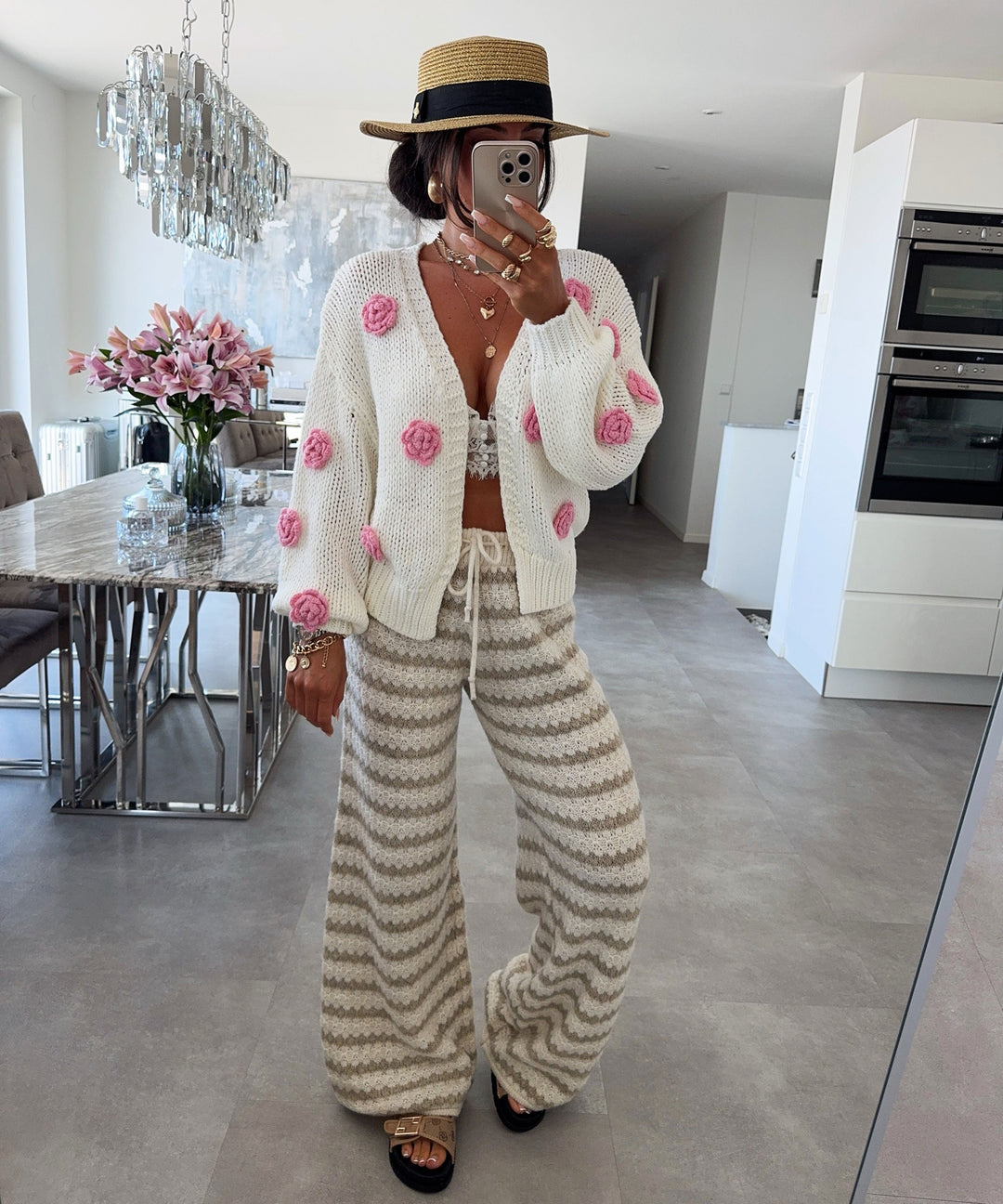 Strickjacke Hilla Cremeweiß