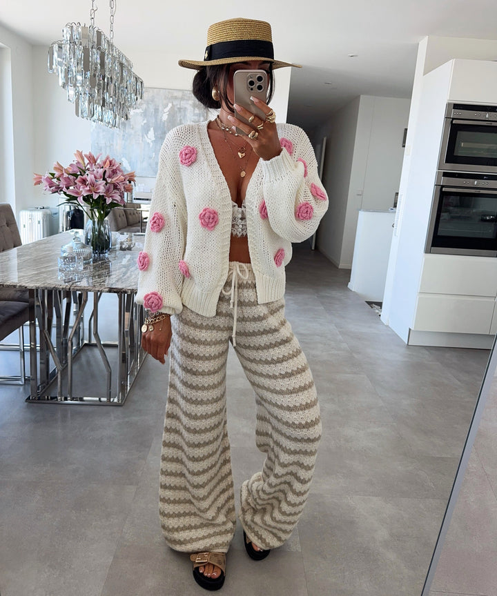 Strickjacke Hilla Cremeweiß