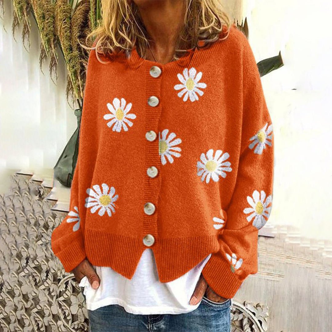 Strickjacke mit Knöpfen für Frauen