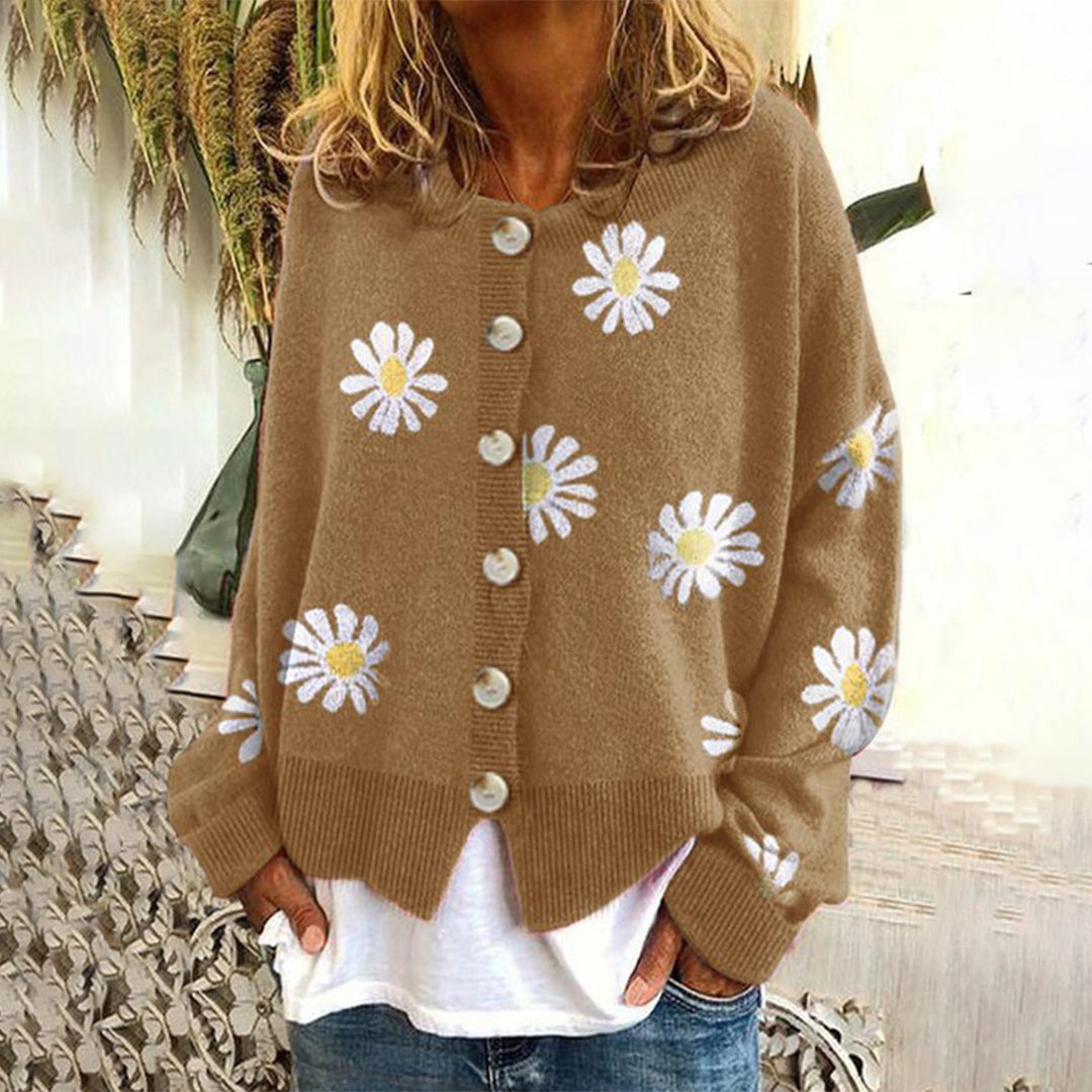 Strickjacke mit Knöpfen für Frauen