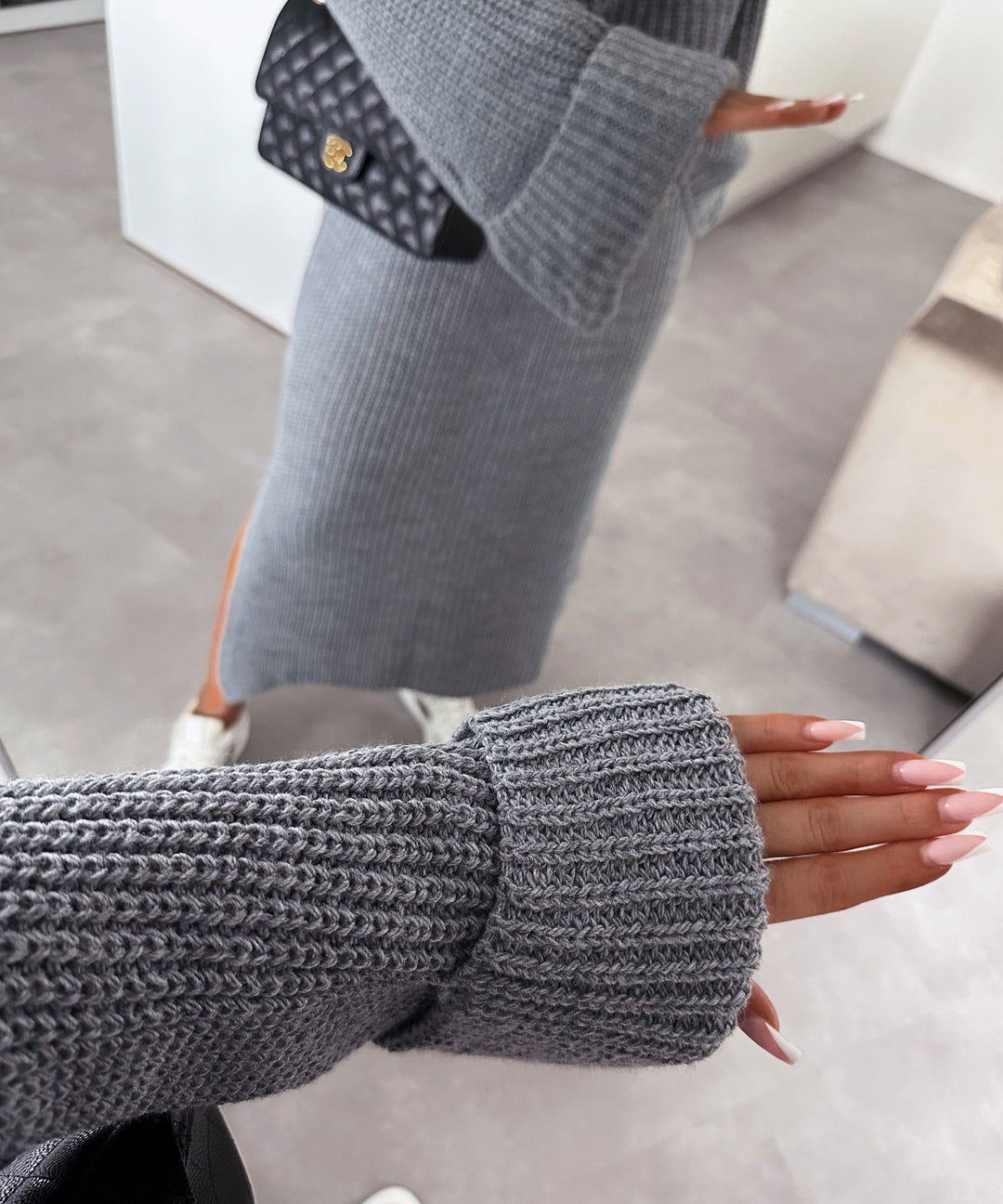 Strickset Charlotte Dunkelgrau  Ladypolitan ♡   