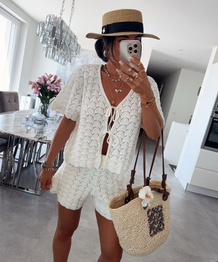 Strickshorts Levia Weiß Ladypolitan ♡