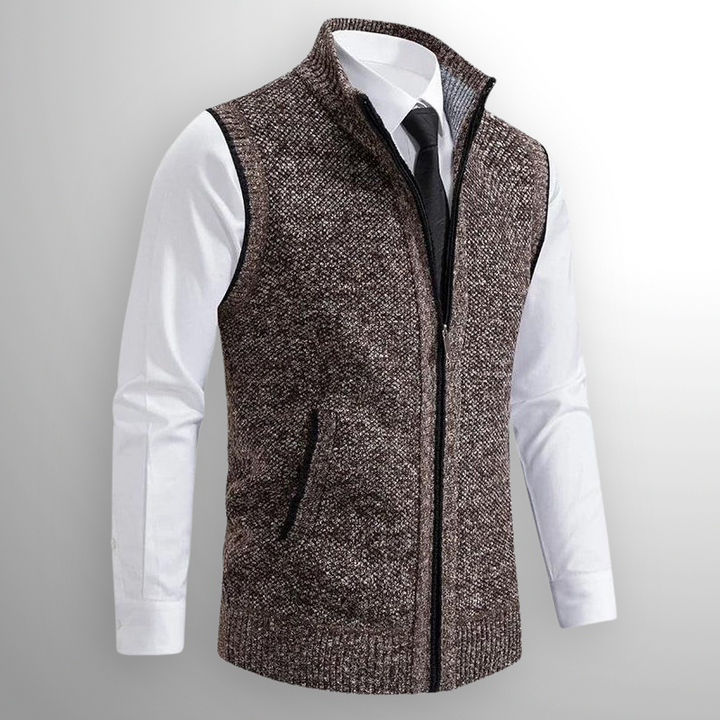 Strickweste Herren | Reißverschluss & Stehkragen-Komfort