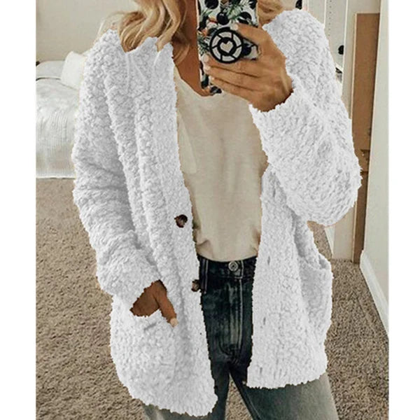 Sutton - Modische lange warme Strickjacke