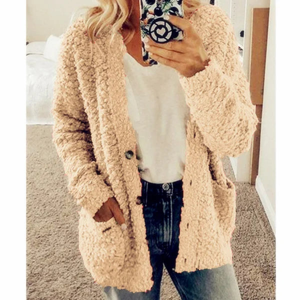 Sutton - Modische lange warme Strickjacke