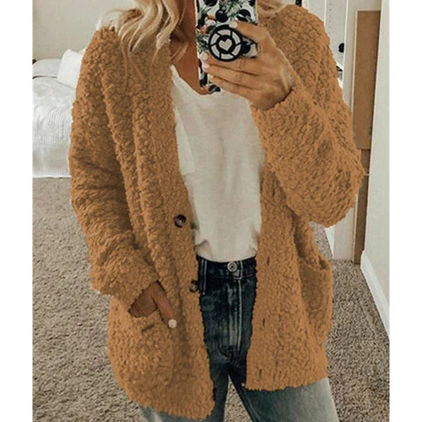 Sutton - Modische lange warme Strickjacke