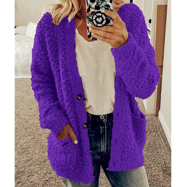 Sutton - Modische lange warme Strickjacke