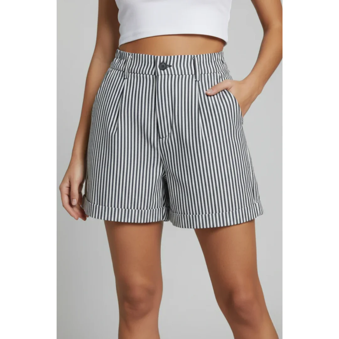 Svea | Damen Shorts Mit Hoher Taille Für Sommer