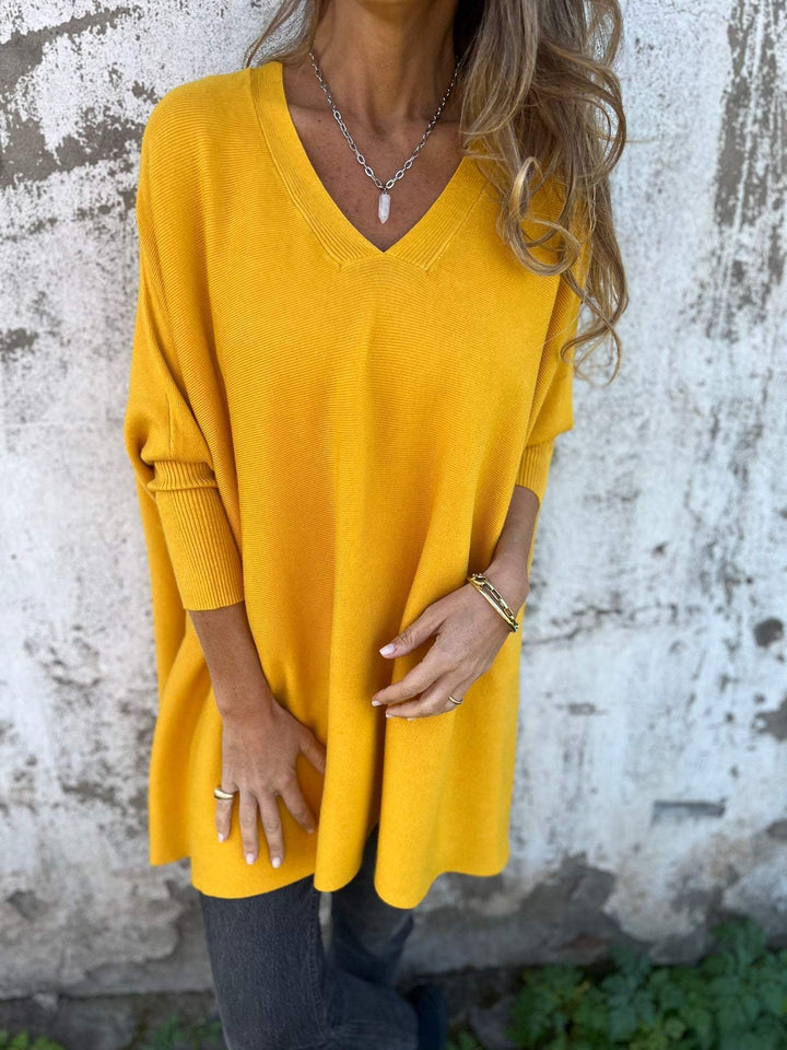 Sweatshirt Damen Oversize | V-Ausschnitt & Lockerer Fall