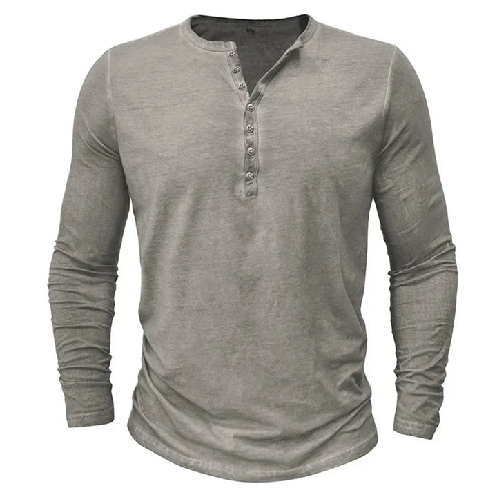 Sweatshirt Herren Henley | Knopfleiste & Langarm-Komfort