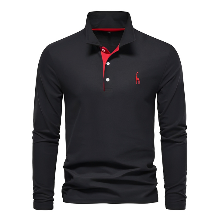 Antoine - Langarm-Polo für Herren