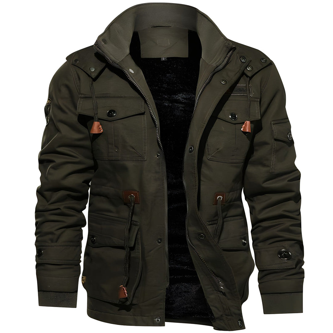 Talon | Vielseitige Militär Jacke mit Fleece-Kapuze und Taschen 0