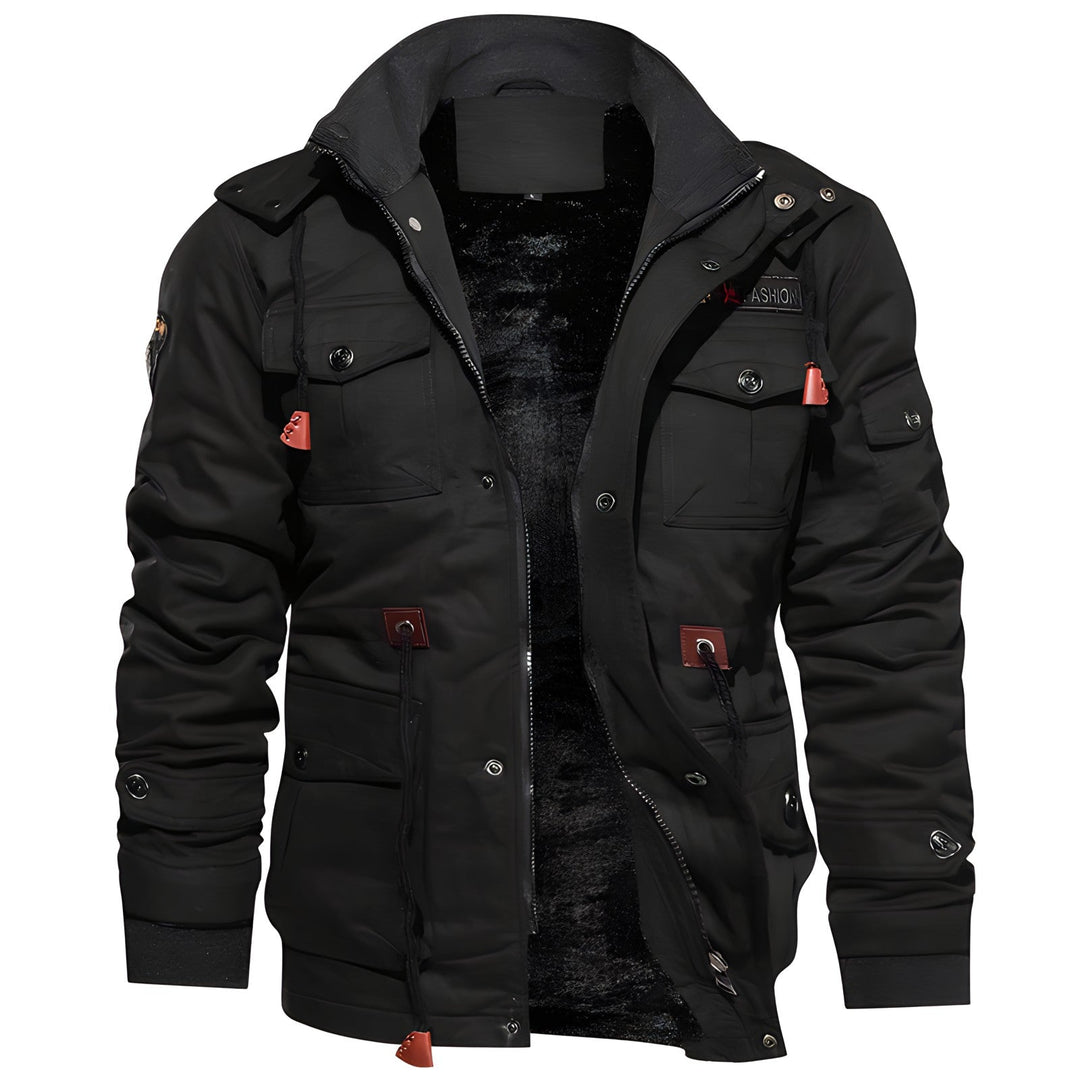 Talon | Vielseitige Militär Jacke mit Fleece-Kapuze und Taschen 9