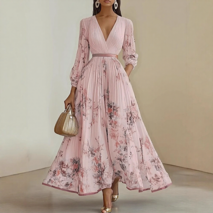 Franziska – Elegant Pleated Maxi Dress - Image 2