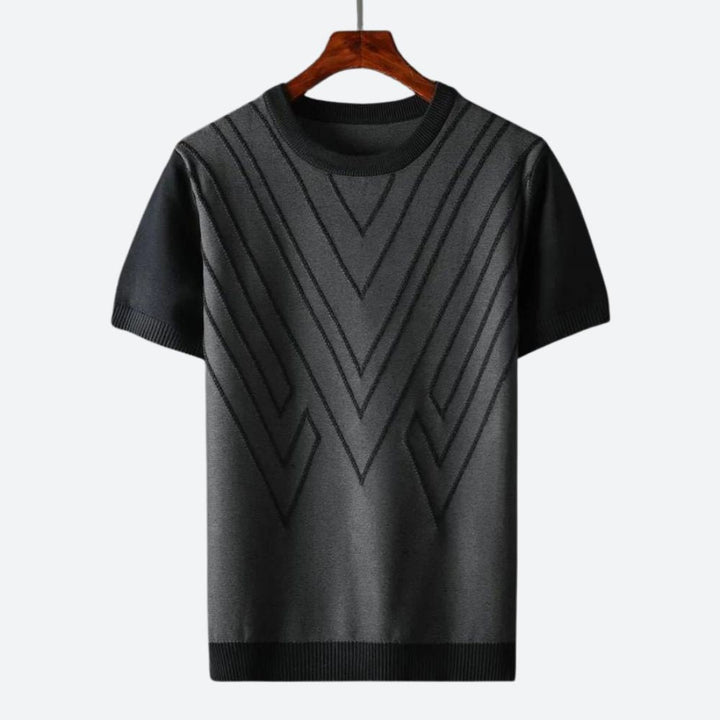Texturierter Strick T-Shirt Herren | Struktur-Design & Atmungsaktiver Komfort
