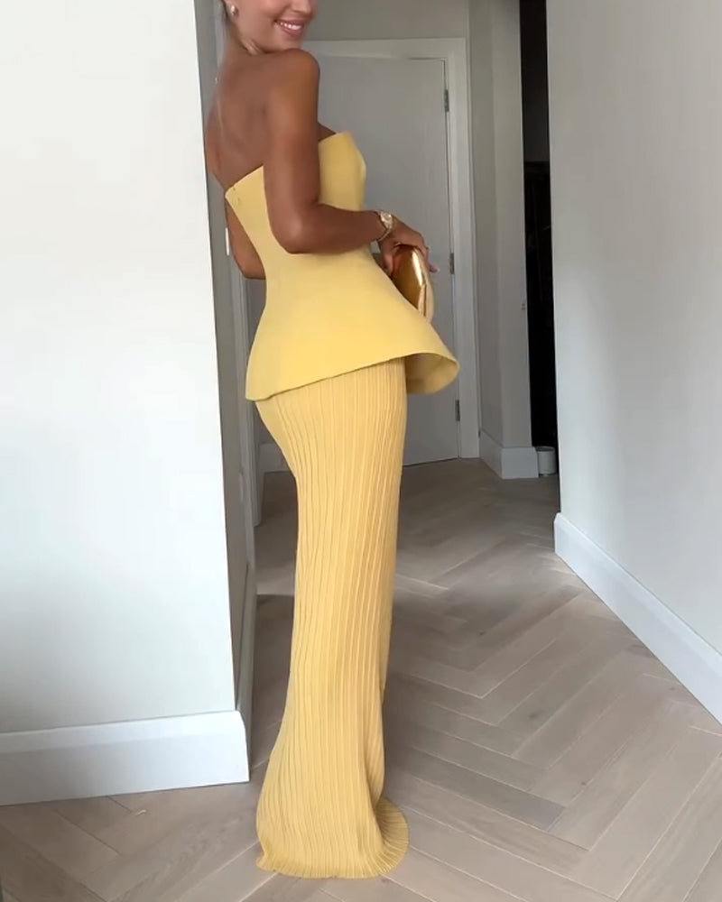 Trägerloses Maxikleid | Faith