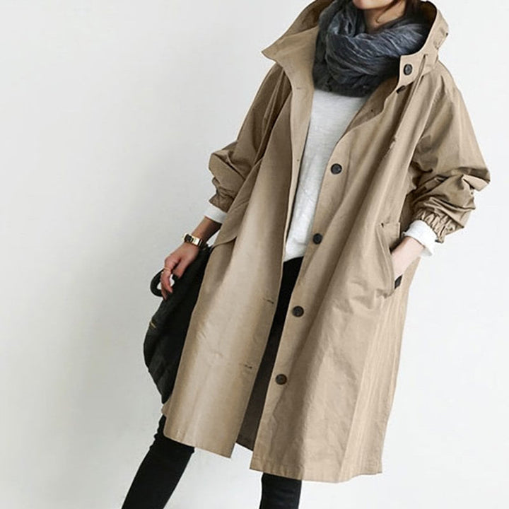Damen Trenchcoat mit Kapuze | Übergangsjacke für jeden Tag