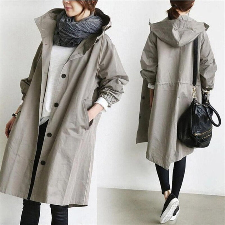 Damen Trenchcoat mit Kapuze | Übergangsjacke für jeden Tag